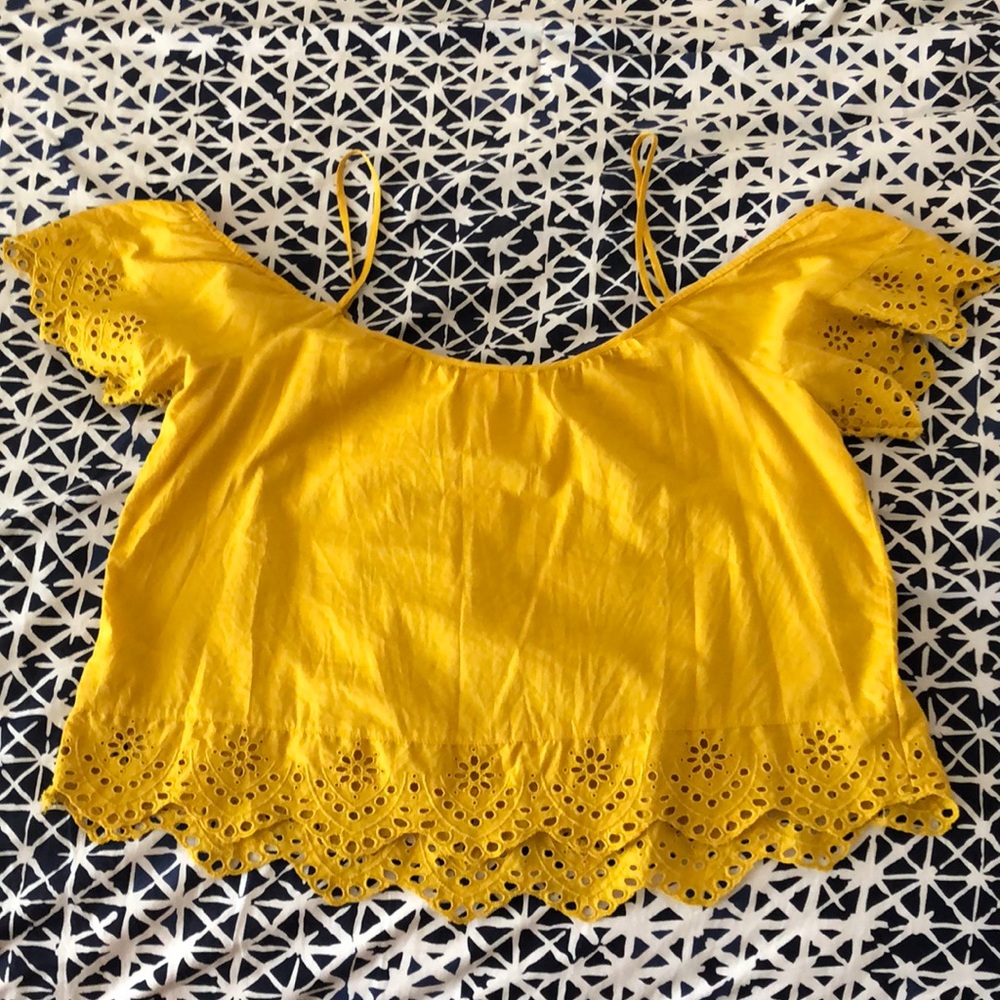 Off the shoulder Yellow Top